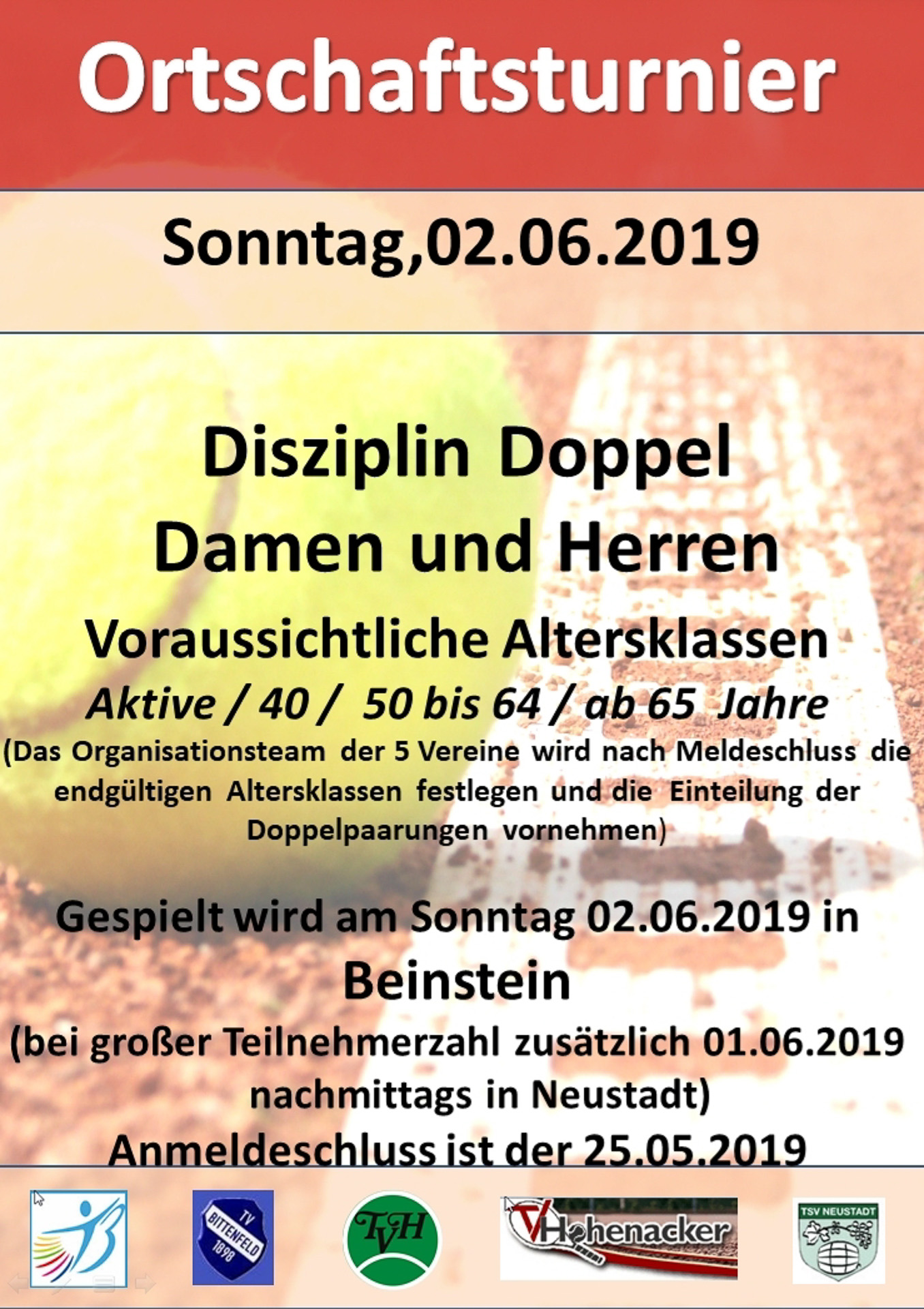 Ortschaftsturnier der Waiblinger Teilorte am 1./2. Juni 2019